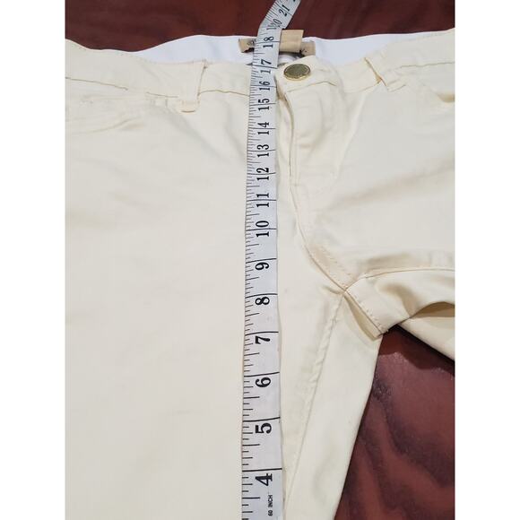 Democracy " Ab " Technology Yellow Bermuda Cotton Shorts Dress Walk Trousers - Picture 5 of 7